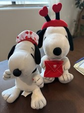2 Snoopy Cupid Peanuts Valentine's Day Plush Figure Hallmark And Bon Appetit