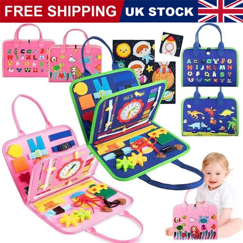 Toddler Busy Board Intelligence Learning Toys Sensory Montessori Book Kids Game