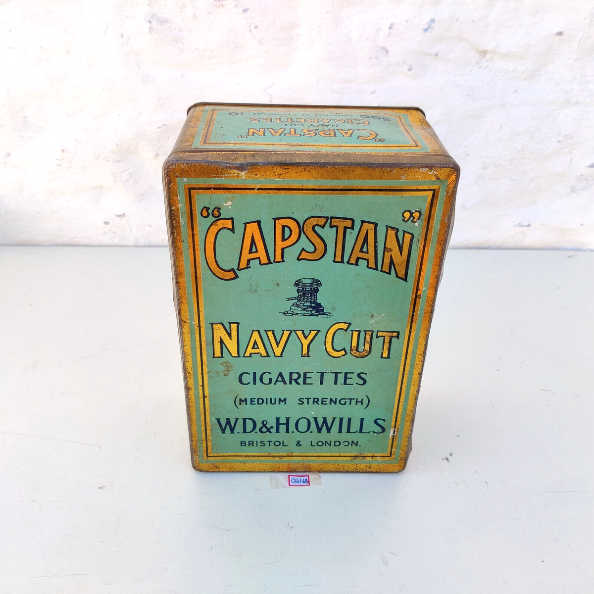 1930s Vintage Capstan Navy Cut Cigarette Advertising Tin Litho Box London  CG168