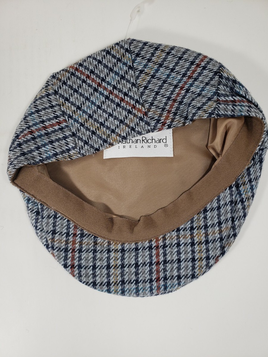 JONATHAN RICHARD PLAID FLAT CAP ( NEWSY NEWSBOY GOLF IVY