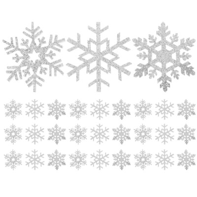  30 Pcs Snowflake Clothes Patch DIY Sewing on Applique Bride Man