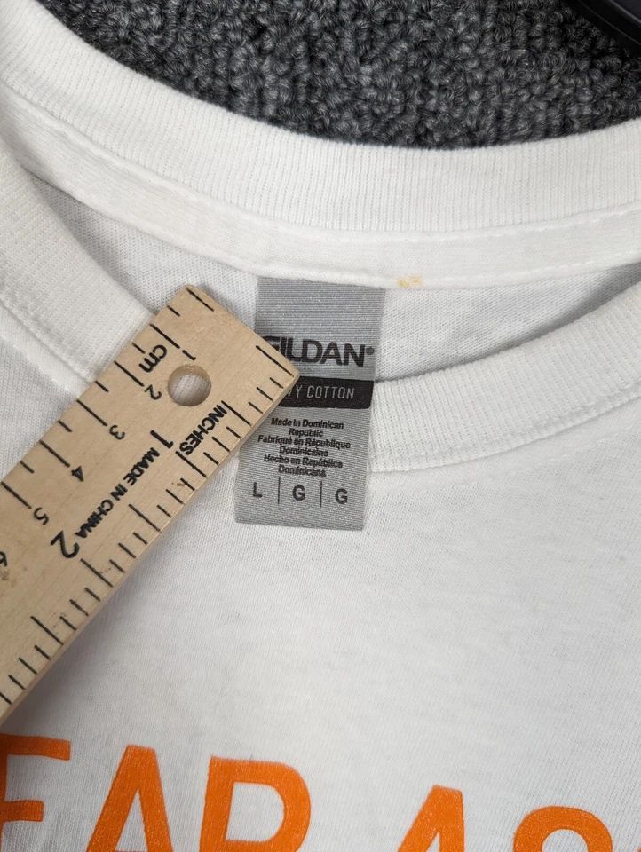 Cheep A ** костюм футболка мужская большой Gildan белый оранжевый смешной - Изображение 3 из 4