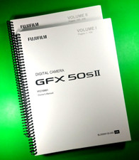Owners Manual for Fujifilm GFX50sII Camera 360 Pages W/Clear Covers 