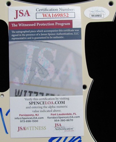 Protector de púas de guitarra Def Leppard Joe Elliott/Phil Collen firmado/autografiado JSA 577 - Imagen 3 de 3