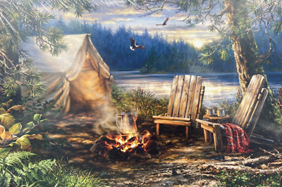 Springbok 500 Piece Puzzle ''Evening At The Lake'' 18 x 24 Made In USA NEW Sealed