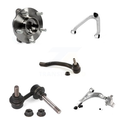 Front Right Bearing Lower Upper Control Arm Outer Tie Rod Link Kit (5Pc) For AWD