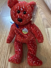 TY Beanie Baby - DECADE the Bear (Red Version) (8.5 inch)