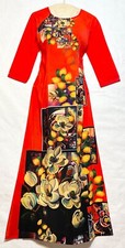 Ao Dai Viet Nam Lua Mem Ru Silk BT-133 Dai Ao 143cm Size S