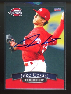 2016 Greenville Drive JAKE COSART Signed Card autograph auto RED SOX