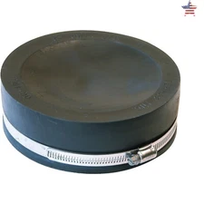 6-Inch Pipe Cap - Flexible PVC Qwik Cap - Leak-Proof Fitting for Various Pipe...