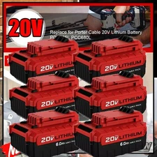 6x For PORTER CABLE 20 Volt Lithium-Ion 6.0Ah Battery 20V Max PCC680L PCC685L US