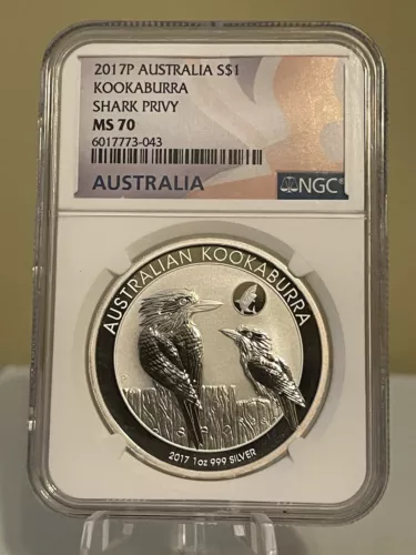 2017 P Australia KOOKABURRA - SHARK PRIVY NGC MS-70