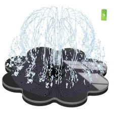 SZMP Solar Fountain 2000mAh Bird Bath Fountains Work On Cloudy Day, No Lights