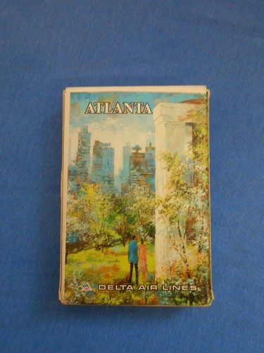 Vintage DELTA Airlines Deck of Playing Cards Hoyle Advertising Atlanta Travel - Picture 4 of 8