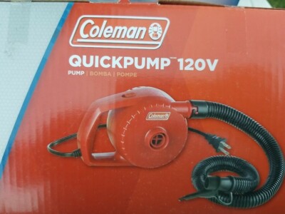 12-21 Coleman 120-Volt Quick Air Mattress Pump With Hose Inflates
