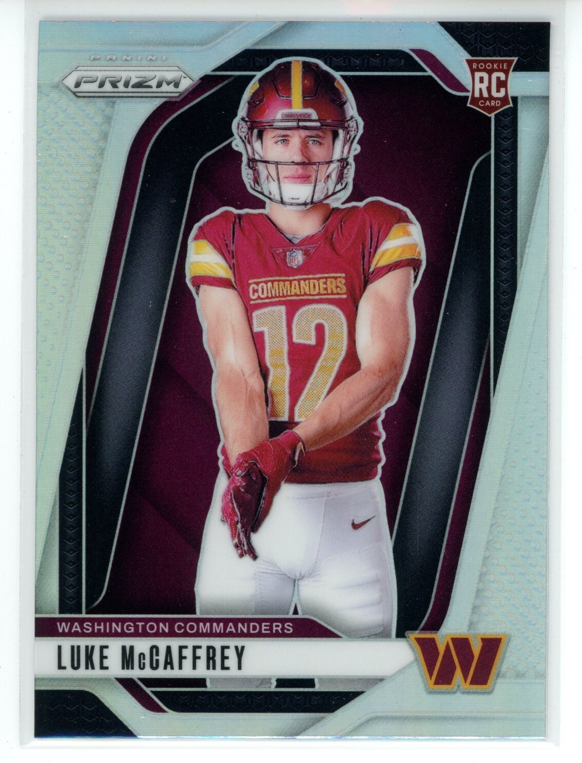 2024 Panini Prizm Luke McCaffrey SILVER VARIATION Rookie RC #26 Commanders