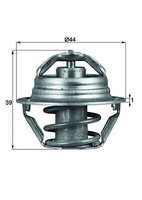 Mahle TX 90 82D Thermostat, KüHlmittel FüR Chevrolet Daihatsu Hyundai
