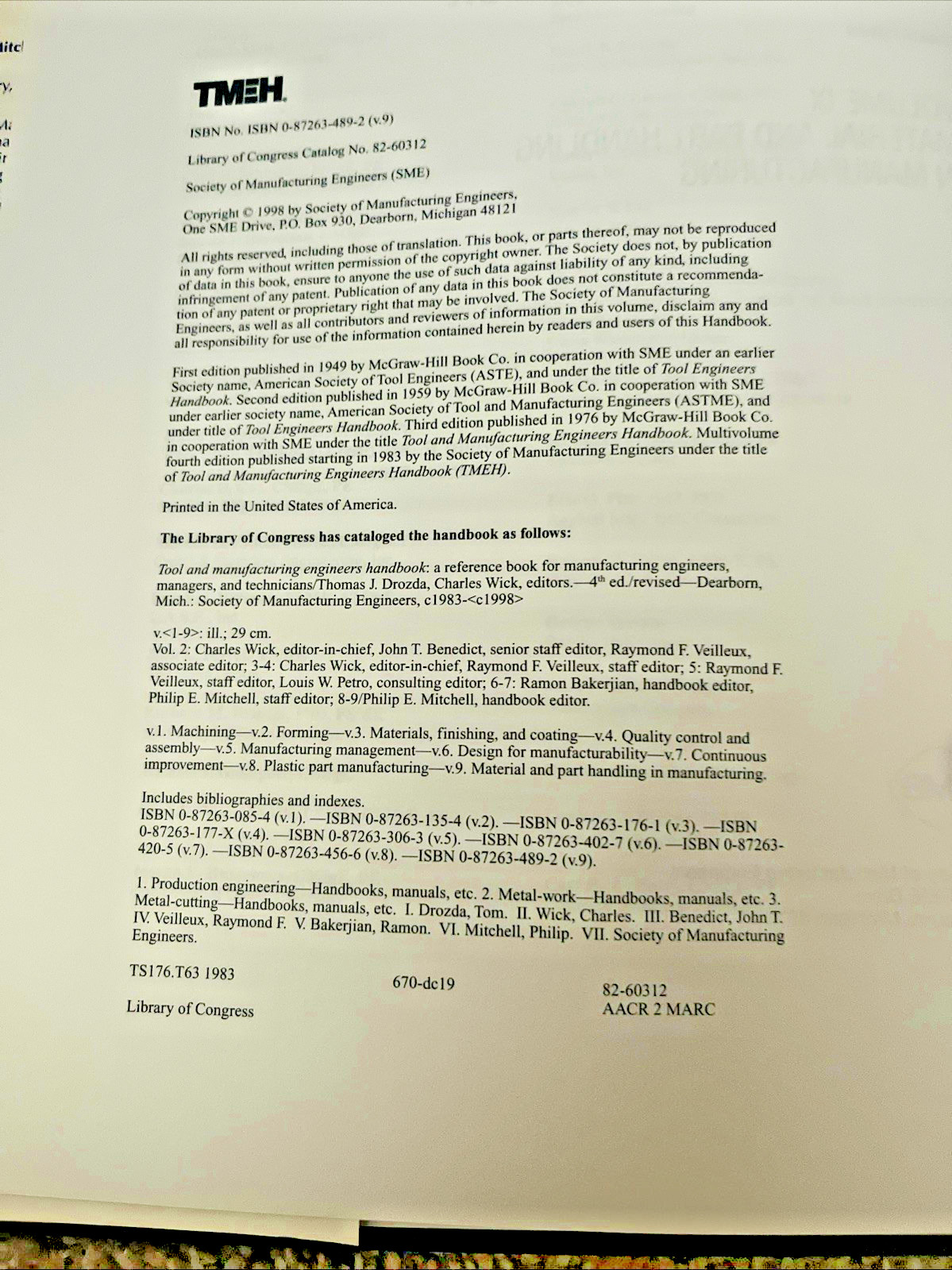 語学・辞書・学習参考書 TMEH tool and manufacturing engineers