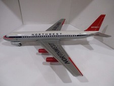 NORTHWEST AIRLINES BOEING 707- FRICTION- VG COND -JAPAN- LARGE 20" WING SPAIN-