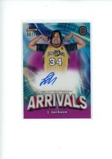 2022-23 Topps Finest OTE Jahzare Jackson #FAA-JJ Arrivals Fuchsia Auto 6/10