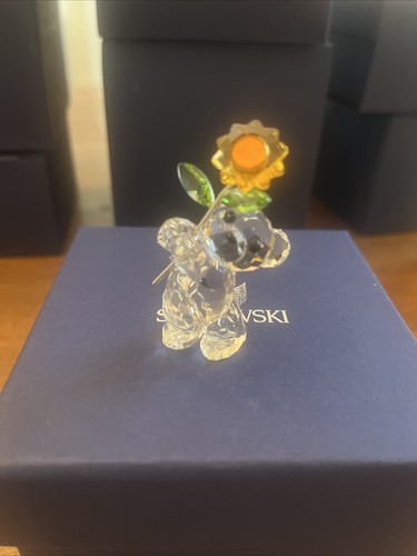 🌻 Swarovski Crystal 2006 "Especially for You" Kris Bear Figurine, Sunflower NIB