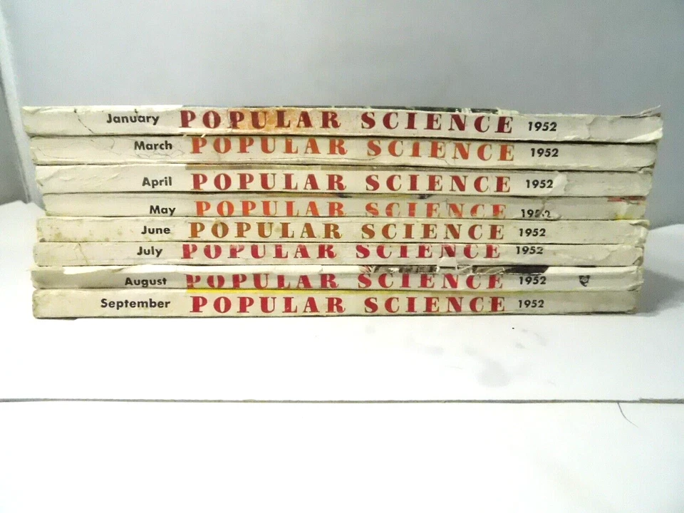 8- 1952 POPULAR SCIENCE Magazines Mechanics & Handicrafts-Great Ads - Image 2 of 4