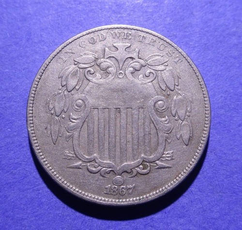 1867 no rays Shield Nickel VF PRICE DROP