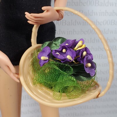 MISC ~ MINIATURE MY FAIR LADY ELIZA DOOLITTLE DOLL FLOWER BASKET ACCESSORY