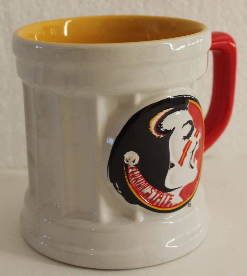 塞米诺尔咖啡杯佛罗里达州立大学雕刻吉祥物NCAA 14盎司 — 第 3/4 张图片