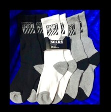 3pk sport winter crew socks 80 cotton,2mm-4mm Thickness,UNISEX,black,white,gray