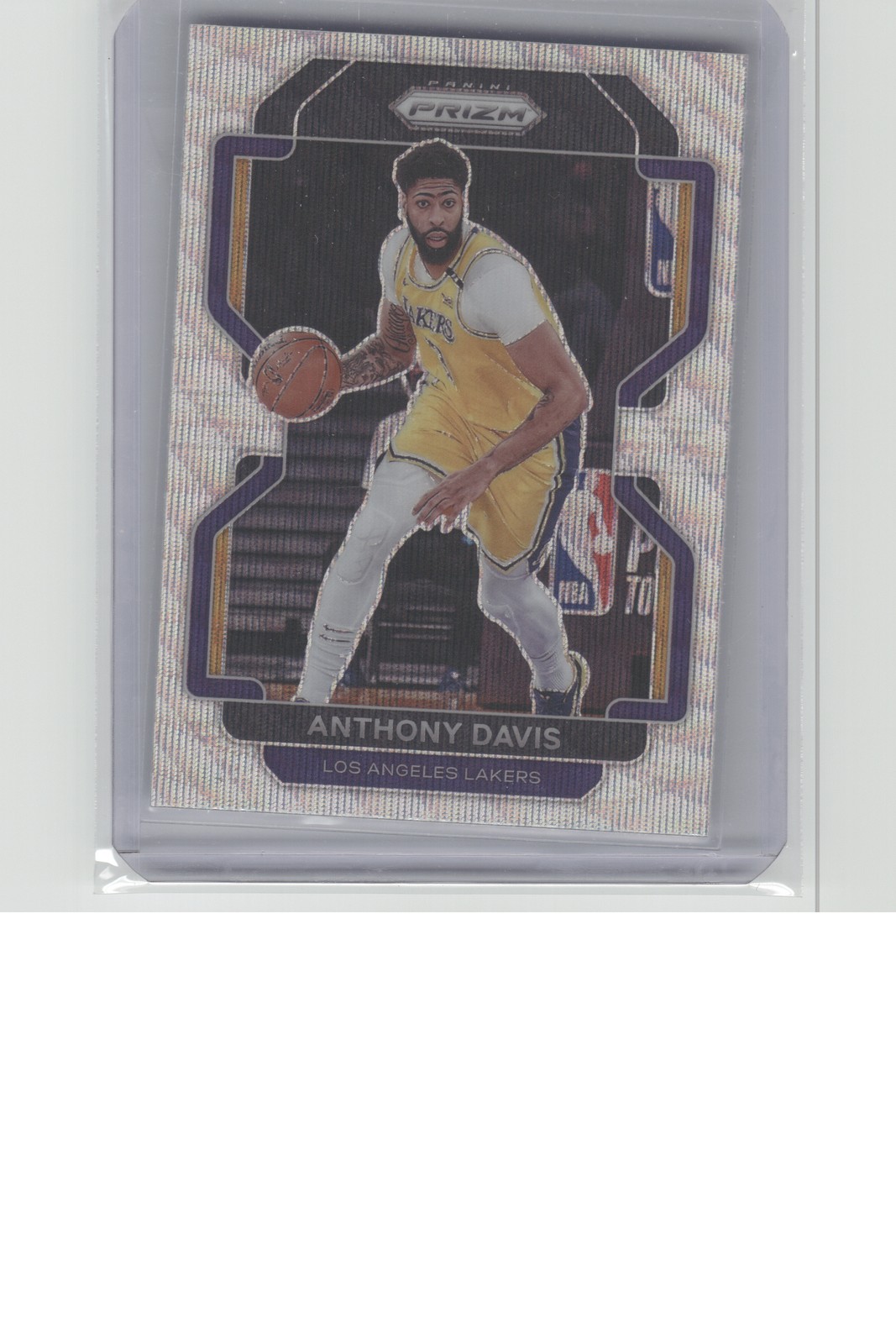 2021-22 Panini Prizm #53 Anthony Davis Silver Wave B32R3C82
