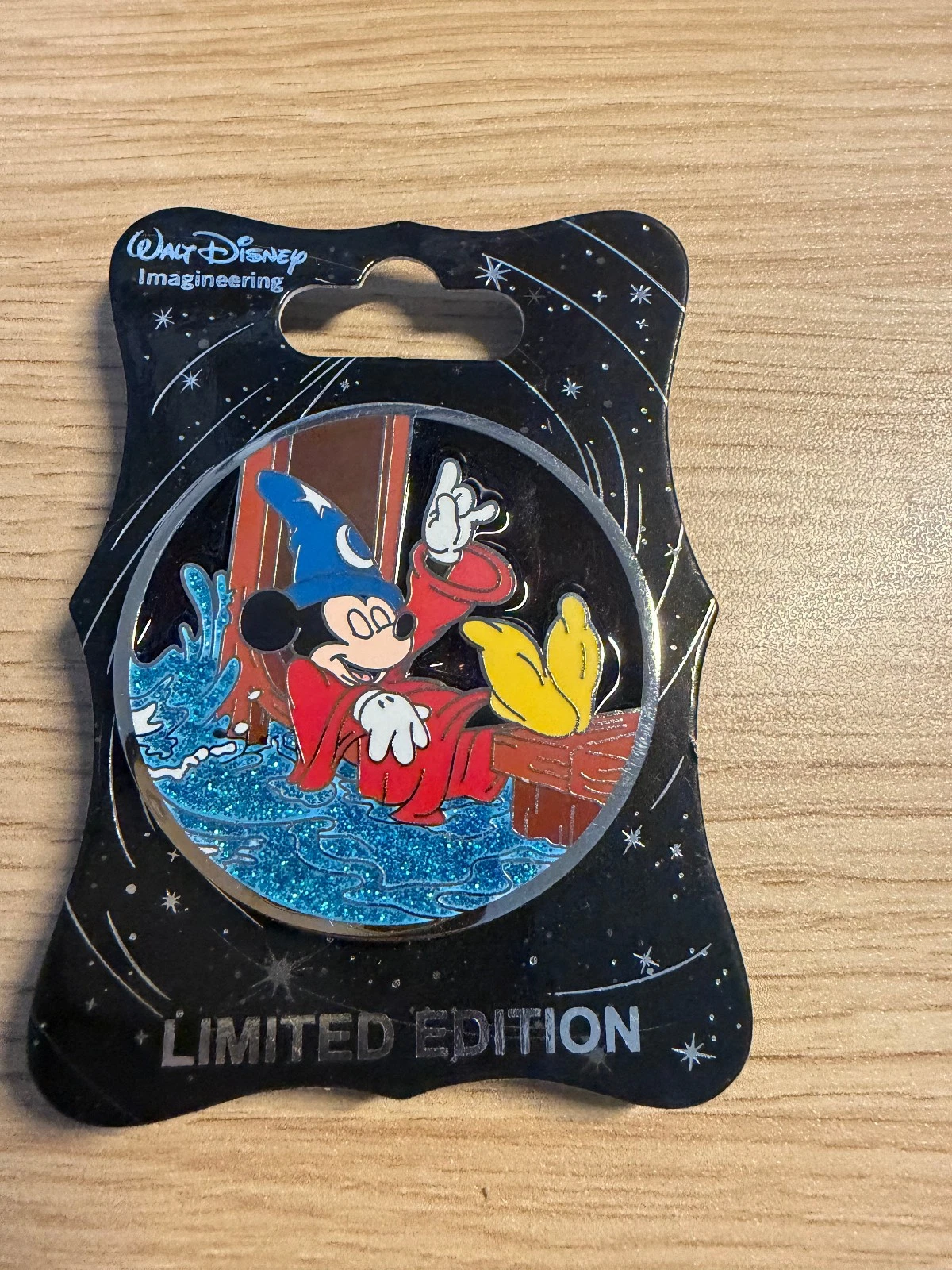 WALT DISNEY IMAGINEERING PIN STAINED GLASS FANTASIA SORCERER APPRENTICE DREAMS