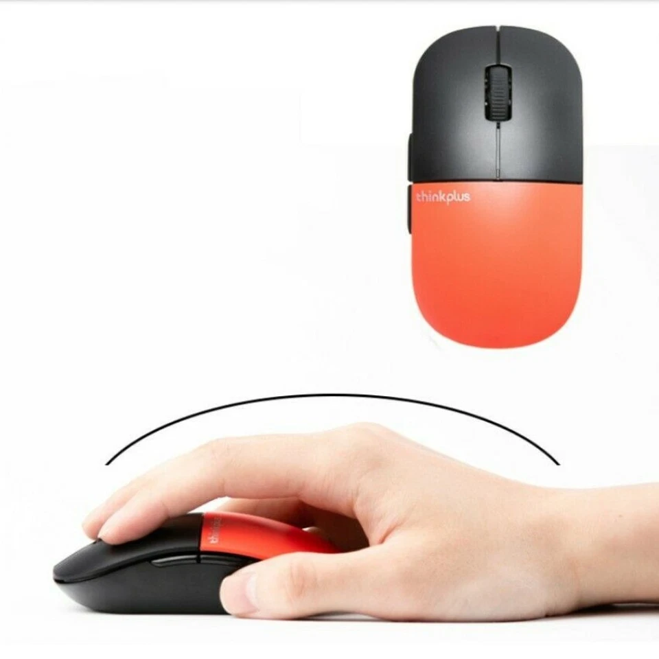 Lenovo Thinkplus E3 2400dpi 2.4G Wireless Mute Mouse Mice / Black Red Exchange - Image 3 of 4