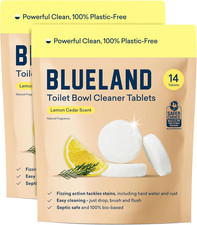 Toilet Bowl Cleaner Tablets, 2-Pack, 28 Count, Lemon Cedar, Plastic-Free, No Har