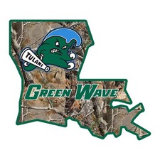 Tulane University Green Wave Realtree Camouflage Sticker/Magnet