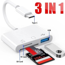 SD Card Reader USB C, High Speed Data Sync USB 3.0 to SD/TF Card USB Adapter,...