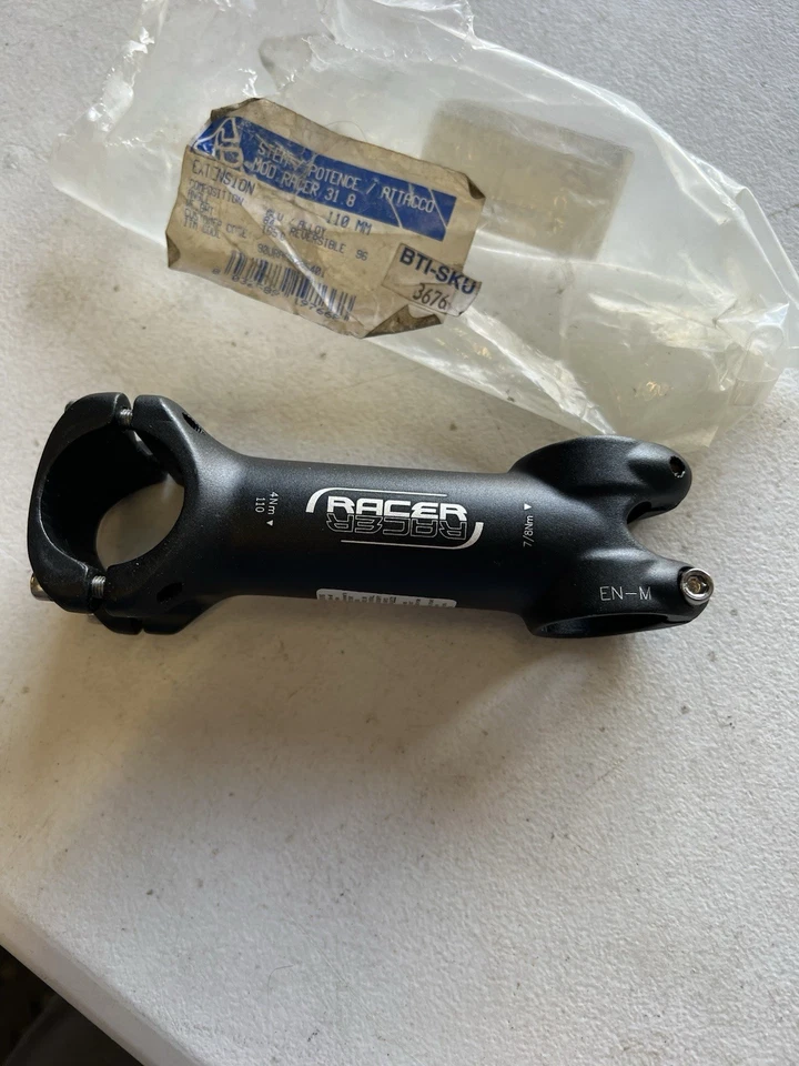 ITM Racer Stem 1 1/8" Threadless 31.8 110mm +/-6° Road CX Gravel Black - Image 3 of 4