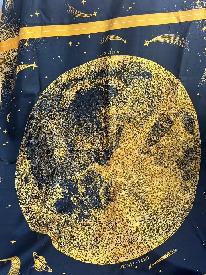 100% Silk Twill H Fabric Double Sided Panel 35”x 35" Scarf  Logo Exclusive - Image 2 of 4