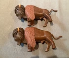 X2 Vintage Playmobil Buffalo Bison Wild Animal Western Figurine