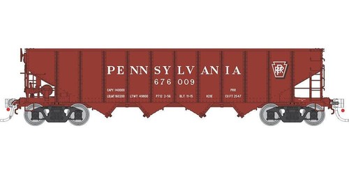 Escala Rapido HO ~ PRR H21E 4 bahías tolva Pennsylvania Keystone ~ #677023 ~178008A | Zustand: New
