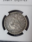 1858 Seated Half Dollar AU+ Plus Details 👀 📸 — photo 2