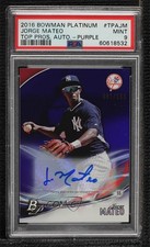 2016 Bowman Platinum Top Prospects Purple 87/150 Jorge Mateo PSA 9 MINT Auto t2a