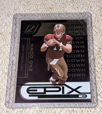 2005 ALEX SMITH ZENITH EPIX PURPLE 1ST DOWN /500 (49ERS) #E-1