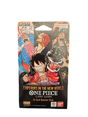 One Piece TCG 5x OP09 Sleeved Booster Emperors in the New World Neu Sealed EN
