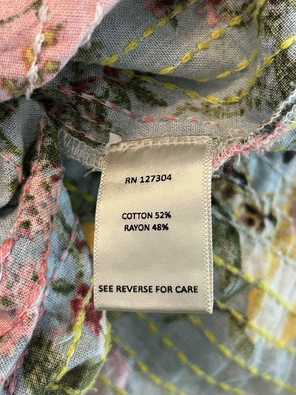 John Mark Embroidered Patchwork Boho Top Flawless… - image 10