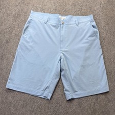 Peter Millar Golf Shorts Men 35 Cornflower Blue 10" Shackleford Performance
