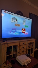Sega Dreamcast Console Bundle Works EXCEPT Disc Drive, 2 Controllers & VMU,HDMI