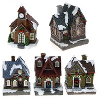 Weihnachtsdorf Winterdorf LED Beleuchtung Set 5 HäUser Beleuchtet Weihnachtsdeko