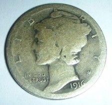 1916-D Mercury Dime