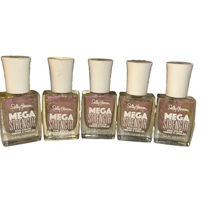 Sally Hansen  MEGA Strength Nail Polish Color, 016 Always Extra, 5 Pack!!